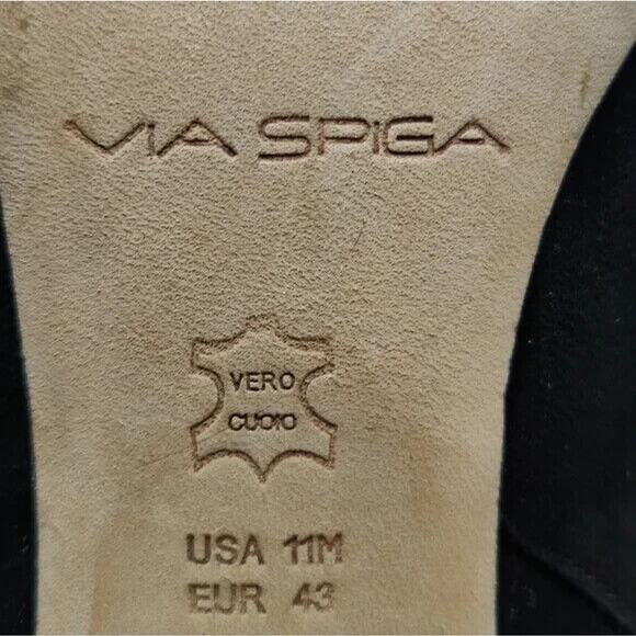 Via Spiga Black Suede Ankle Booties Size 11 M - Picture 7 of 8